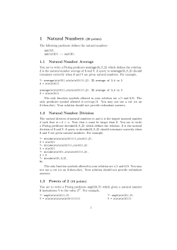 1 Natural Numbers (20 points)