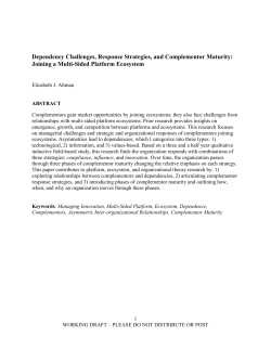 Dependency Challenges, Response Strategies, and Complementor