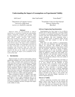 Understanding the Impact of Assumptions on Experimental Validity
