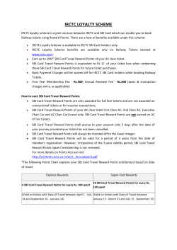 IRCTC LOYALTY SCHEME