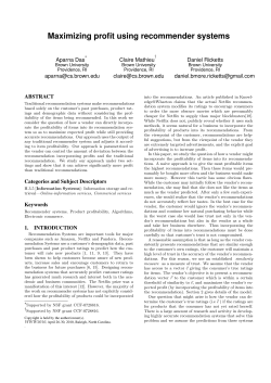 Maximizing profit using recommender systems