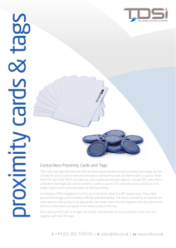 Proximity Cards and Key Fobs