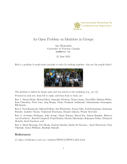 An Open Problem on Identities in Groups.