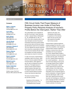 Fifth Circuit Holds That Proper Measure Of Business Income Loss