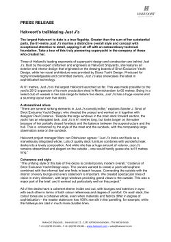 PRESS RELEASE Hakvoort`s trailblazing Just J`s