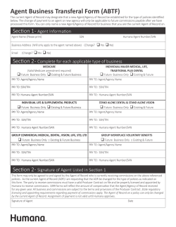 Agent Business Transferal Form (ABTF)