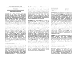 haynes community credit union master disclosure for