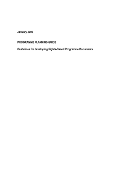 The DCA Context Analysis Guidelines note that the programme type