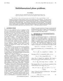 Multidimensional phase problems - X