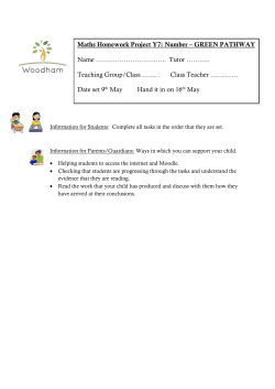 Maths Homework Project Y7: Number &ndash; GREEN PATHWAY