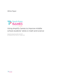 Using Amplify Games to improve middle school students` skills in