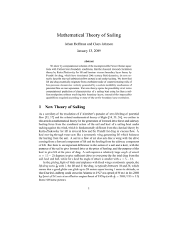 Mathematical Theory of Sailing