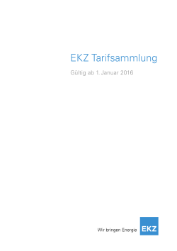 EKZ Tarifsammlung 2016