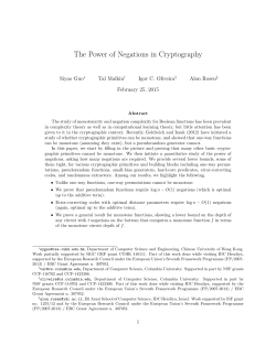 The Power of Negations in Cryptography