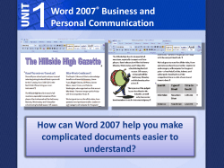 Lesson 5: Columns, Tables, and Graphics