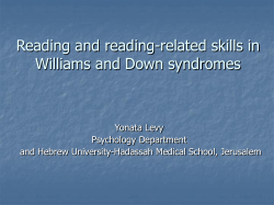 IQ and reading-related skills in English speaking readers with WS