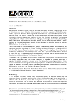 - Citizens` Coalition for Electoral Democracy in Uganda