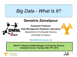 Dagstuhl Seminar 10042, Demetris Zeinalipour, University