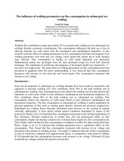 The influence of welding parameters on flux consumption in
