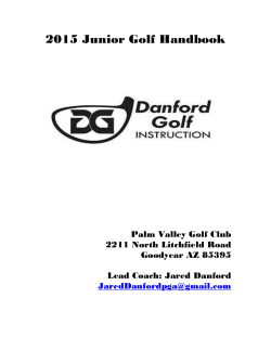 2015 Junior Golf Handbook - Danford Golf Instruction