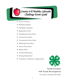 4-H Healthy Lifestyles Challenge Event