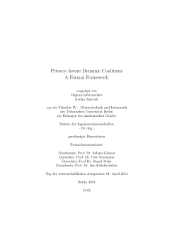 Privacy-Aware Dynamic Coalitions
