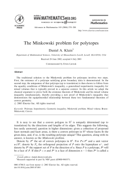 The Minkowski problem for polytopes