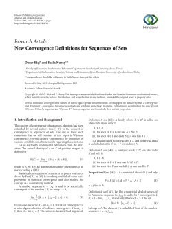New Convergence Definitions for Sequences of Sets