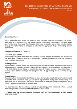 building control charging scheme