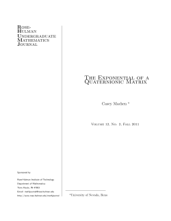 The Exponential of a Quaternionic Matrix - Rose