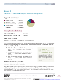 Prekindergarten Mathematics, Module 3, Topic B