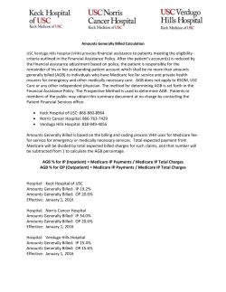 Amounts Generally Billed Calculation USC Verdugo Hills Hospital