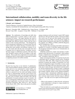 International collaboration, mobility and team