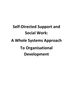 Self-Directed Support and Social Work