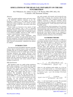 Simulations of the Head-tail Instability on the ISIS