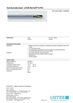 Technical data sheet &middot; L&Uuml;TZE SILFLEX N PVC