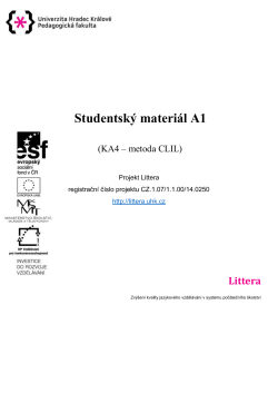 Studentsk&yacute; materi&aacute;l A1