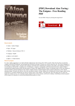 Alan Turing : The Enigma - Free