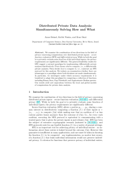 Distributed Private Data Analysis