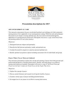 Click here for Presentation Descriptions