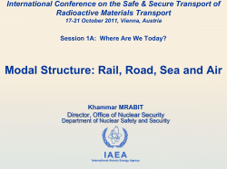 Presentation 3.1 The Transport Portfolio