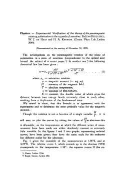 Experimental Verification of the theory of the paramagnetic rotatory