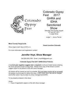 Colorado Gypsy Fest 2017 show packet
