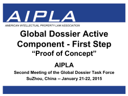 Global Dossier Active Component - First Step