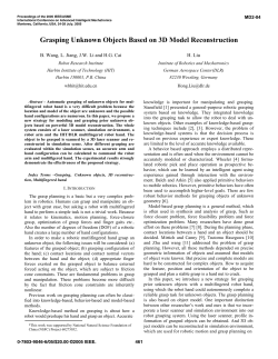 Grasping Unknown Objects Based on 3D Model Reconstruction