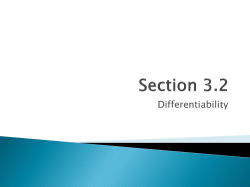 3.2 Differentiability
