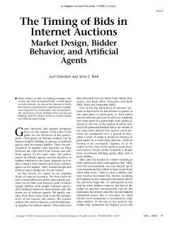 The Timing of Bids in Internet Auctions: Market Design, Bidder