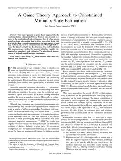 A Game Theory Approach to Constrained