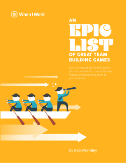 an of great team building games