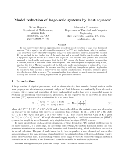 Model reduction of large-scale systems by least squares&lowast;